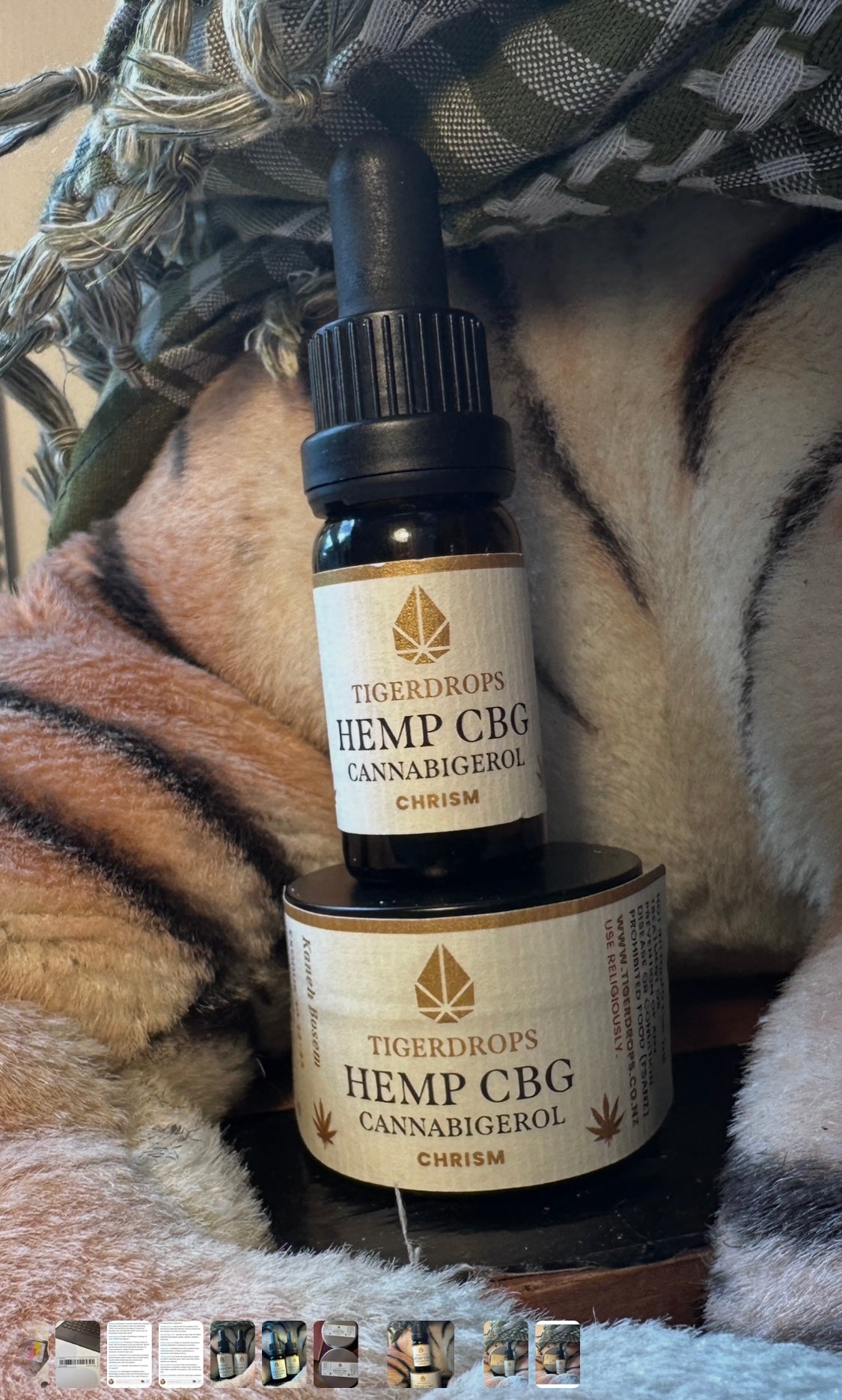 Tigerdrops CBG temple oil & balm